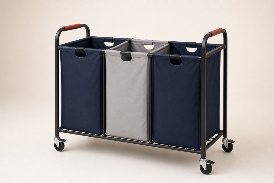 Divided rolling laundry hamper product type